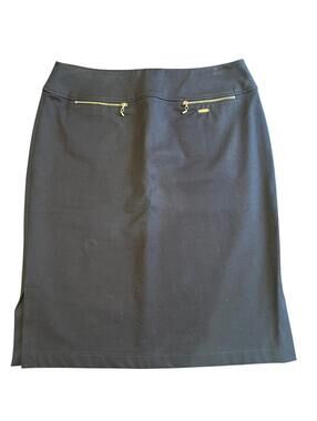 Vintage St. John Sport Black Side Slit Skirt